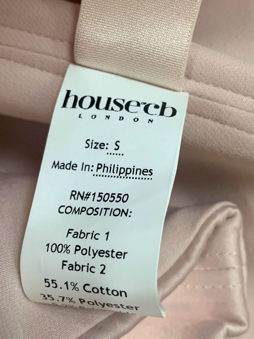 House of CB Pink Strapless Corset Top S