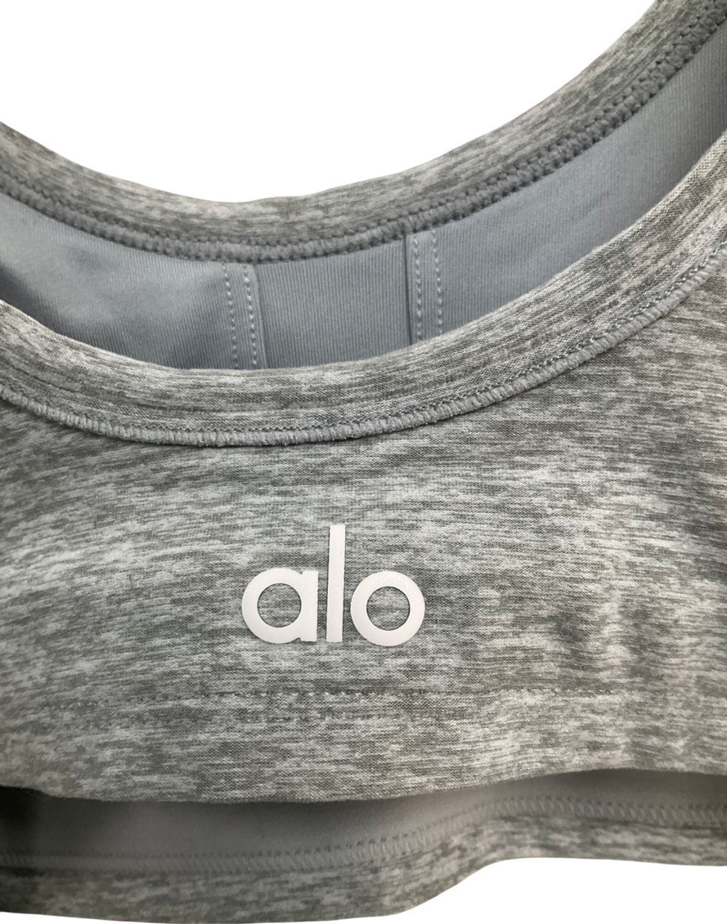 alo yoga Grey Centre Stage Crop Top UK XS