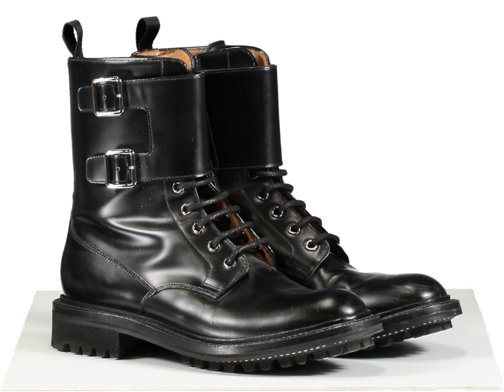 Church's Black Leather Combat Boots 6.5