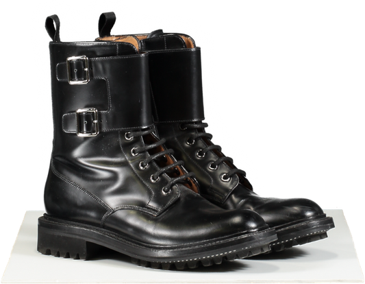 Church's Black Leather Combat Boots UK 3.5 EU 36.5 👠