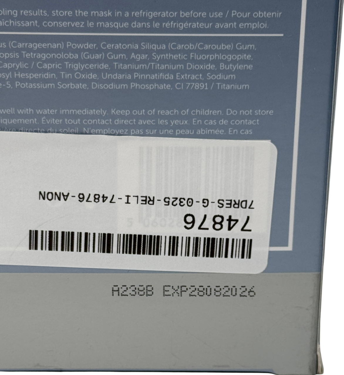 111skin Cryo De-puffing Face Mask Pack Of 5  x 30ml