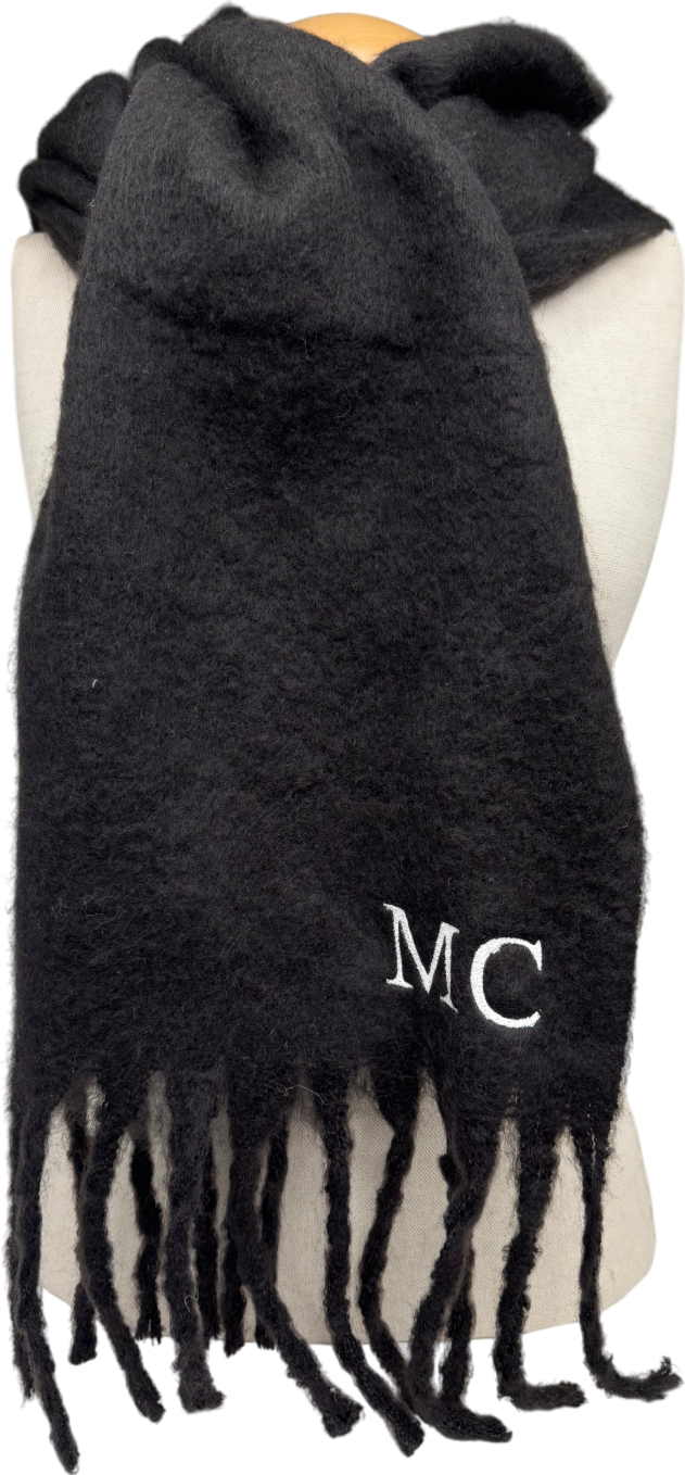 Mint Velvet Brown Brushed Tassel Scarf One Size