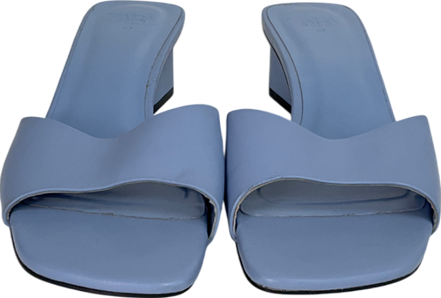 ZARA Blue Square Toe Sandals UK 7 EU 40 👠