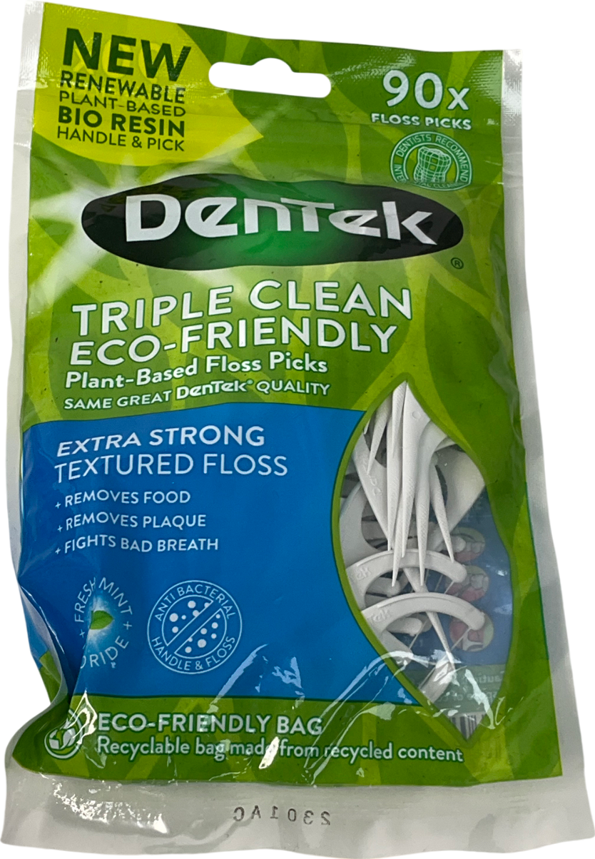 dentek Triple Clean Eco Plant Based Floss Picks 90