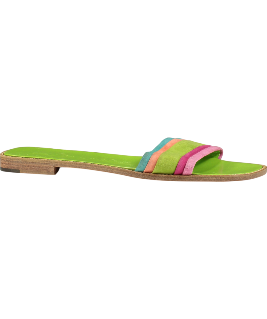 Ralph Lauren Multicoloured Suede Stripe Sandals UK 7.5 EU 40.5 👠