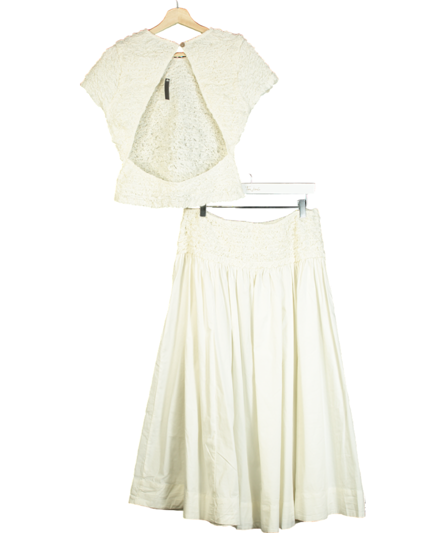 Free People Cream Crinkle Detail Co-ord UK XL