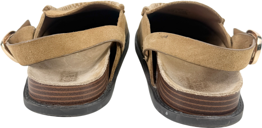 ZARA Brown Suede Clog Sandal UK 5 EU 38