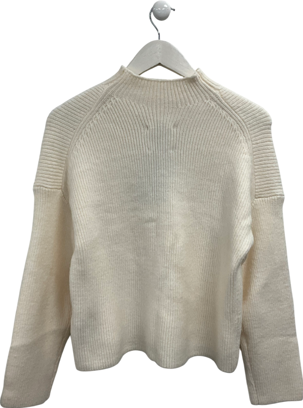 Abercrombie & Fitch Cream Ribbed Knit Jumper UK S