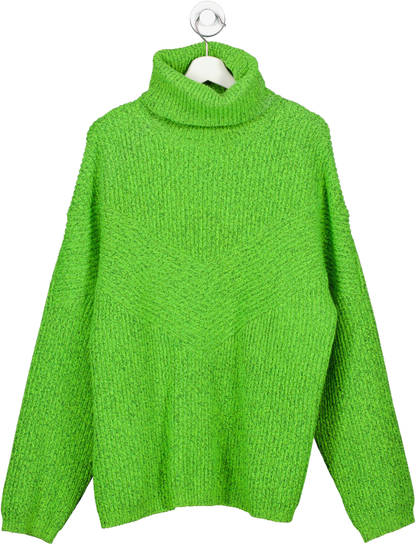 Christopher John Rogers Green Oversized Roll Neck Jumper UK S