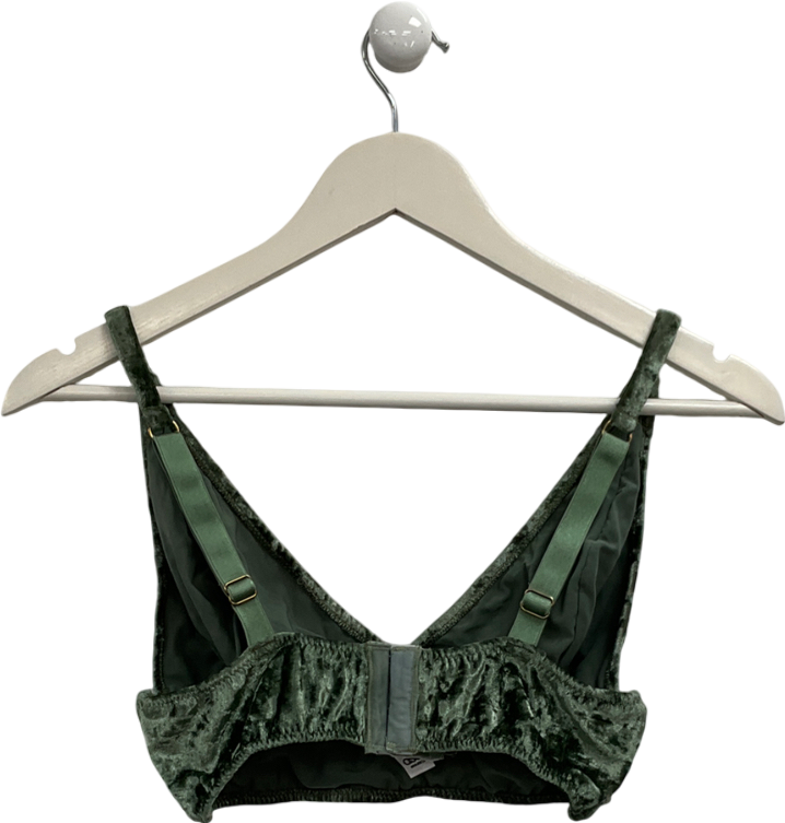 ASOS Heidi Green Velvet Triangle Bra UK 34FF