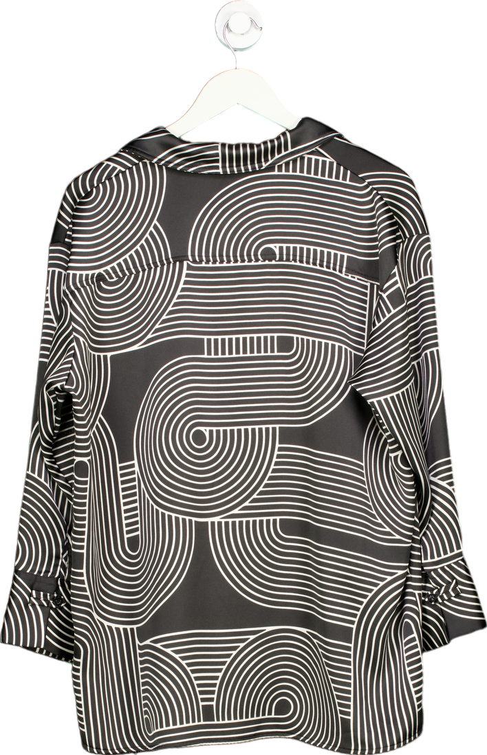 4TH + Reckless Black and White Patterned Shirt UK 10