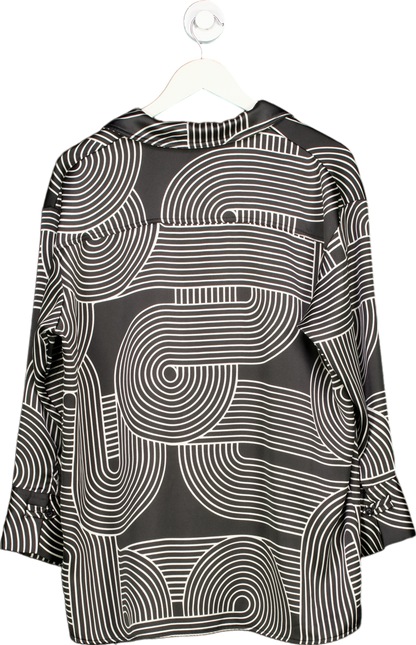 4TH + Reckless Black and White Patterned Shirt UK 10