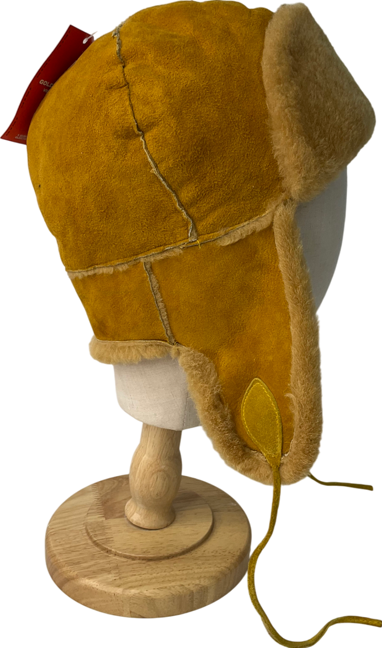 goldsmith Yellow Vintage Sheepskin trapper Hat