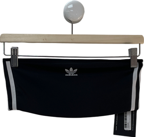 adidas Black Originals 3 Stripes Tube Tops UK 8