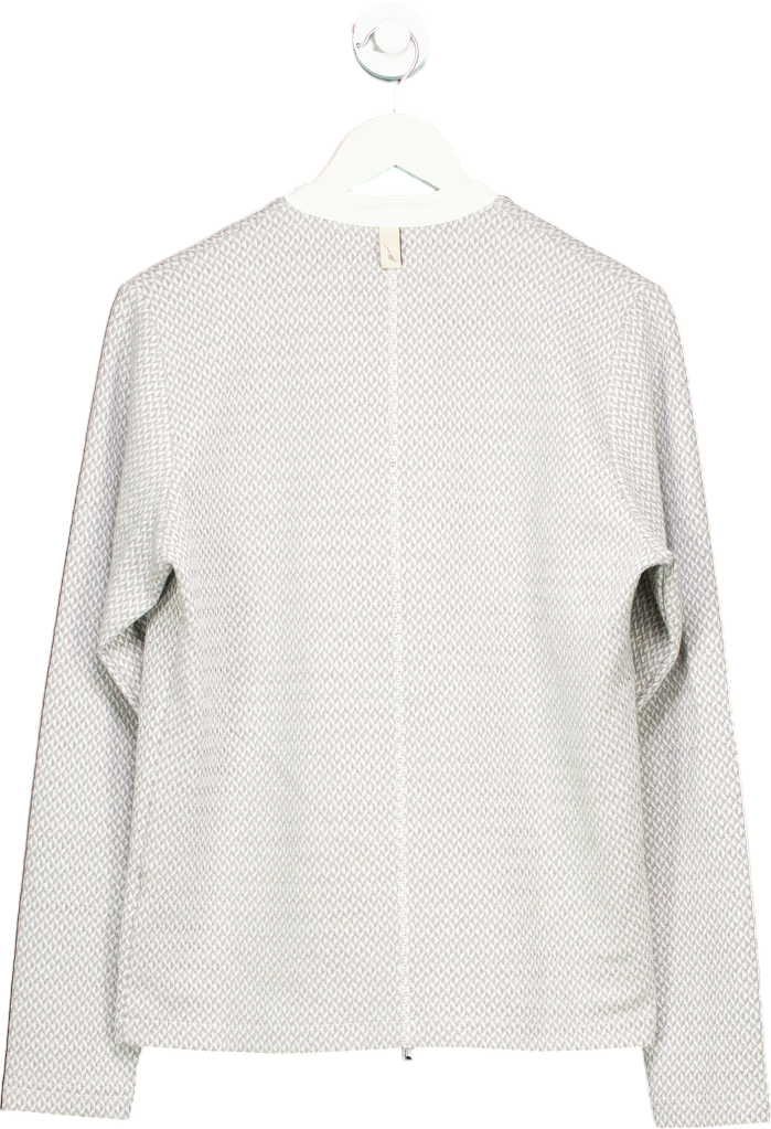Prevu. Grey Webster LS Zip Crew TOP UK L