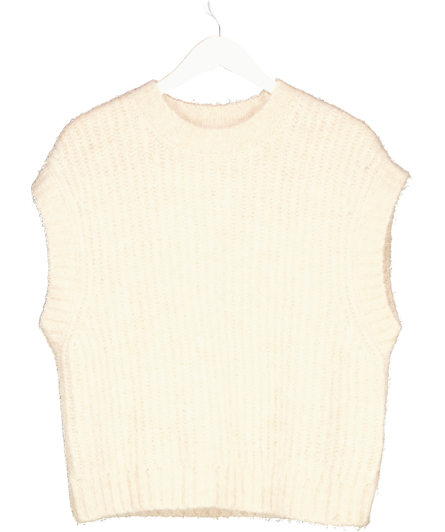 Anine Bing Beige Adam Knit Vest UK S