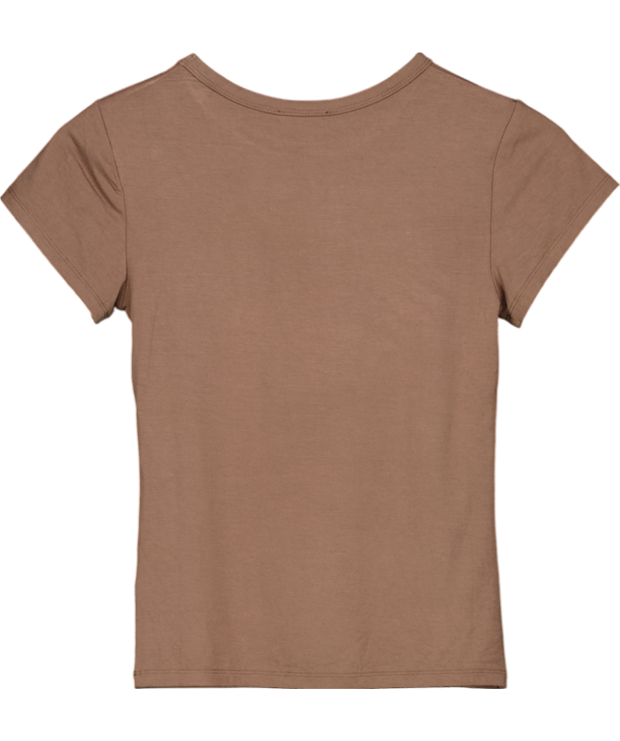 White Fox Brown Too Blessed T-shirt UK XS