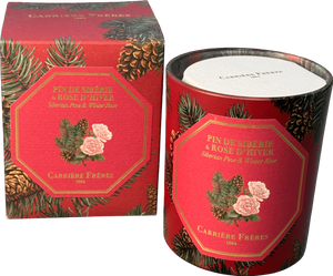 CARRIÈRE FRÈRES Bougie Pin De Sibérie Et Rose D'hiver Candle 185g