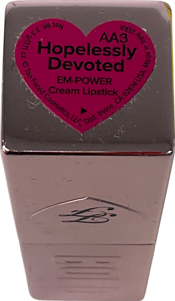 Too Faced Lady Bold Em-power Pigment Lipstick Hopelessly Devoted 3.3