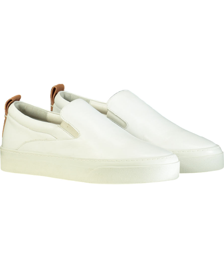 Whistles White Leather Kinsley Slip On Trainers UK 6 EU 39 👠