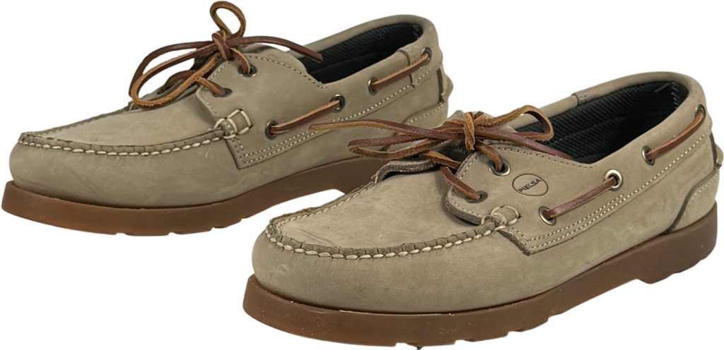 PIELSA Beige Leather Boat Deck Shoes UK 9 EU 43 👞