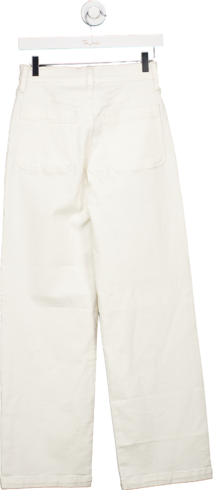 Madewell White The Perfect Vintage Wide-Leg Jean UK 25