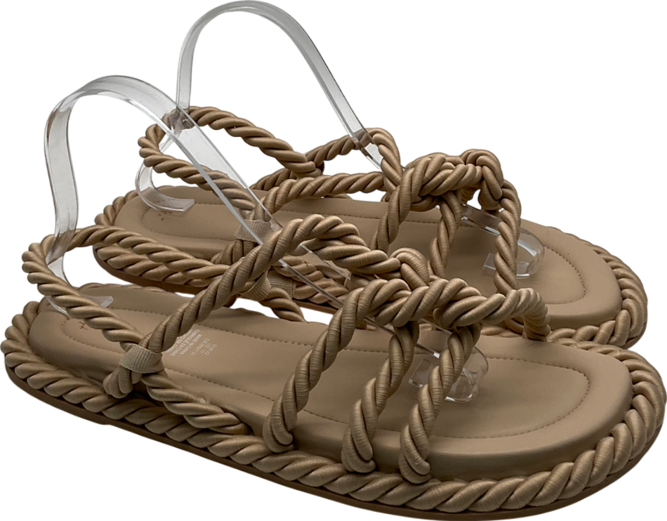 H&M Beige Rope Effect Sandals UK 9 EU 42 👠