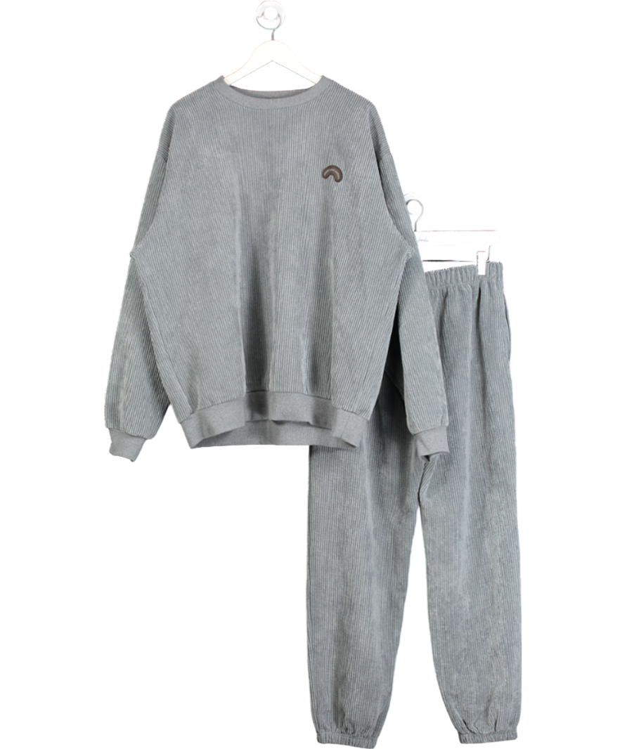 Sisters & Seekers Grey Soft Ribbed Sweater And Jogger Set UK 14