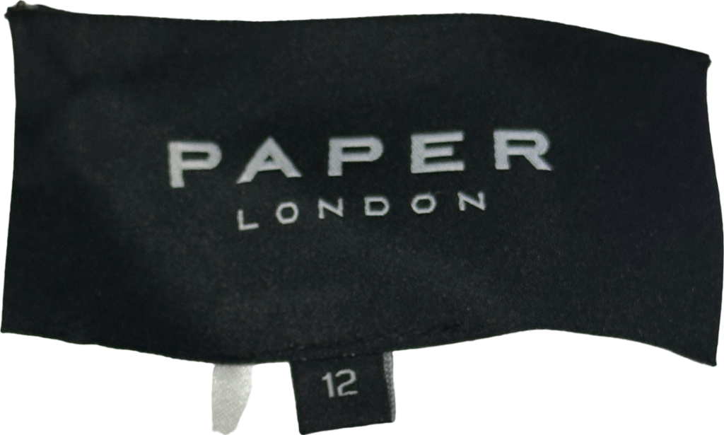 Paper London White Asymmetric Draped Top UK 12