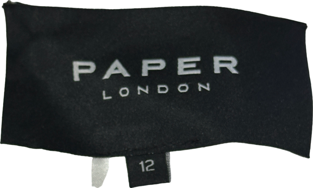 Paper London White Asymmetric Draped Top UK 12