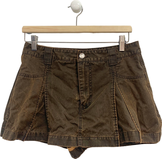 Zara Brown Cotton Shorts UK M