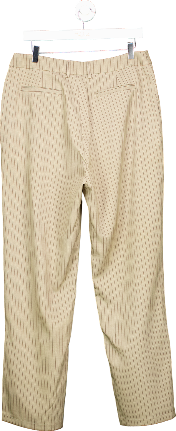 Reclaimed Vintage Beige Pinstripe Trousers UK 34W