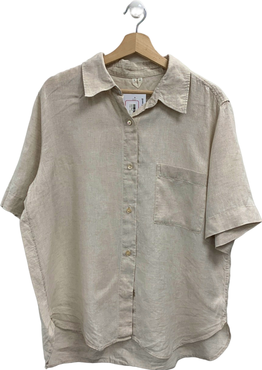 Arket Beige Linen Blend Shirt UK M
