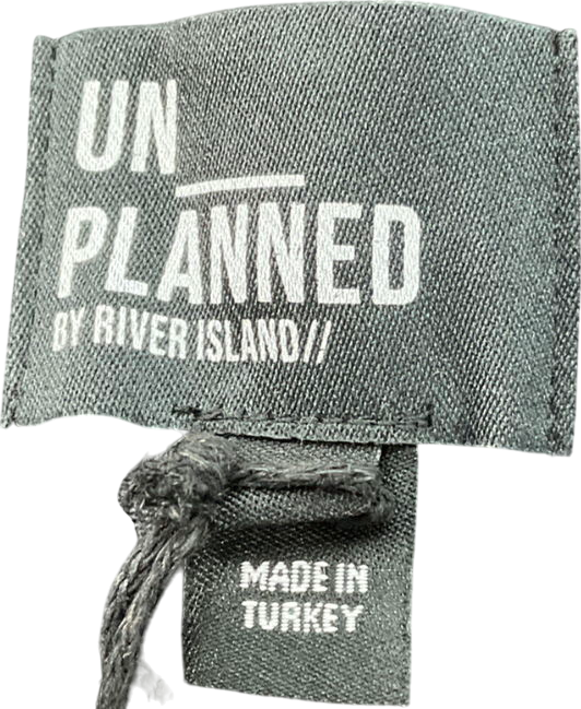 River Island Grey Corset Strapless Denim Bodysuit UK 18