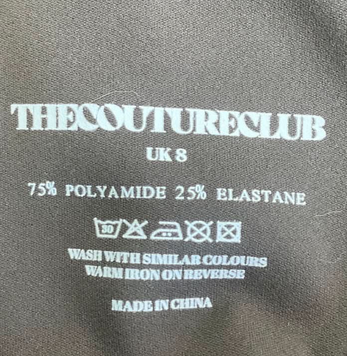 The Couture Club Brown Sculpting Stretch Zip Hem Leggings UK 8