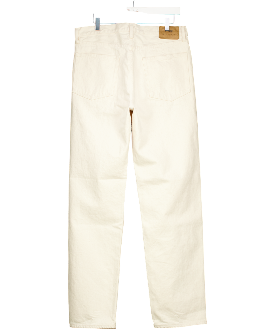 Edwin Cream Regular Tapered Jeans 100% Cotton W32