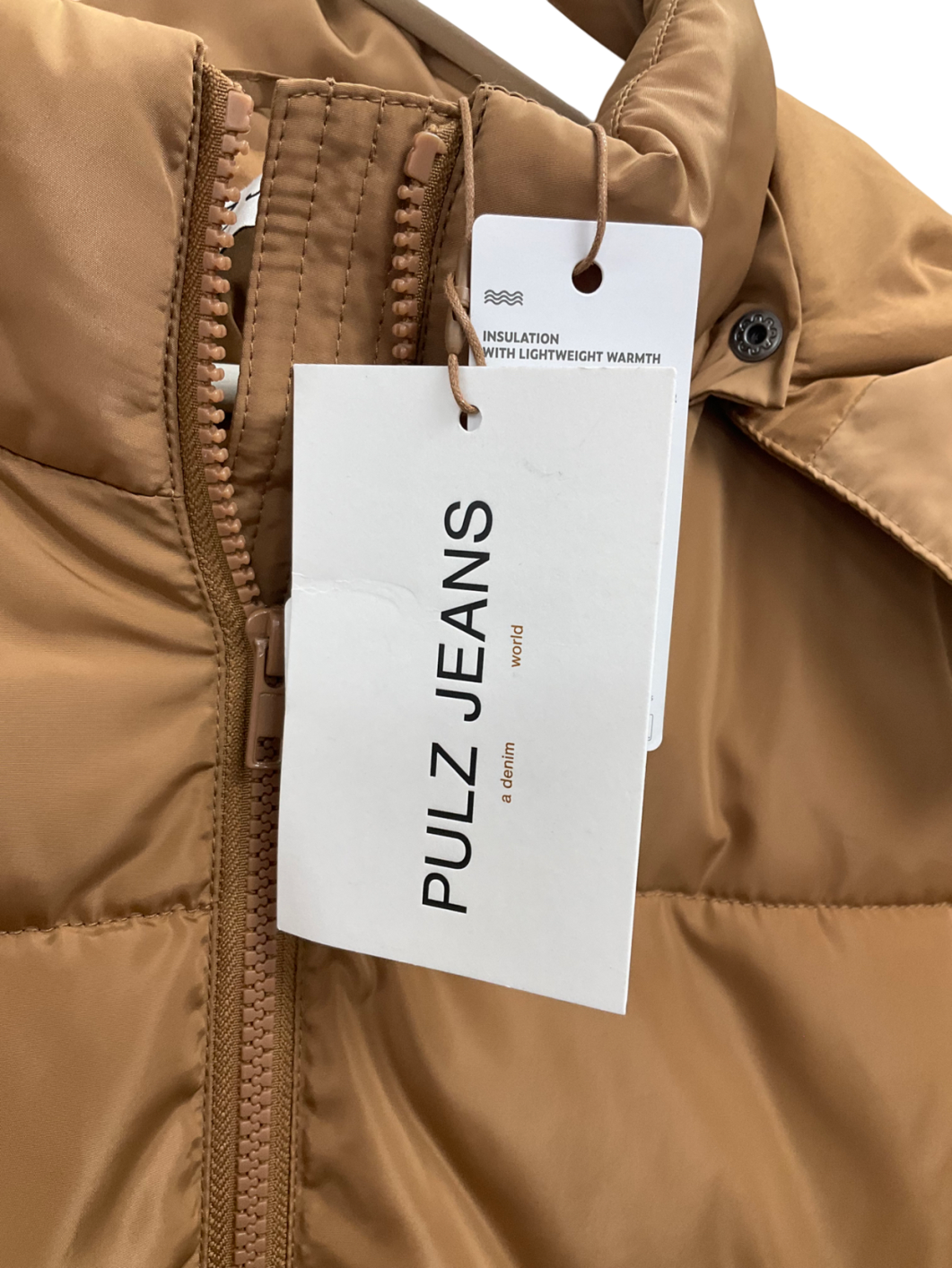 Pulz Jeans Beige Pzbianca Pufferjacket UK S