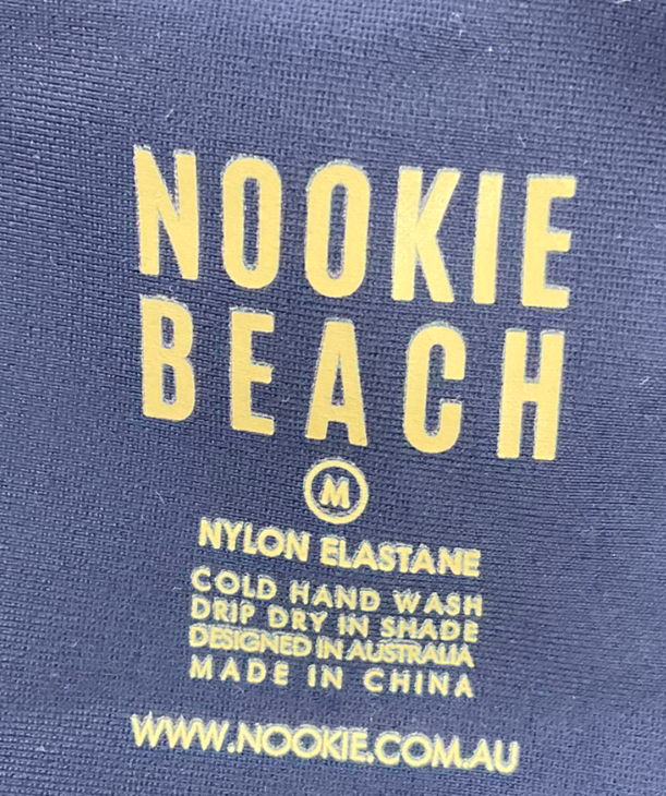 nookie beach Blue Navy Lurex Bikini Set UK M