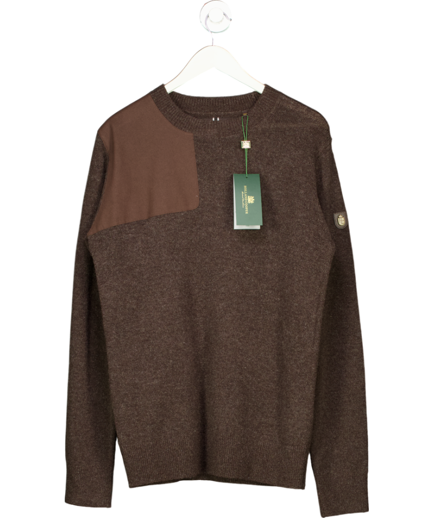 Holland Cooper Brown Country Crew Neck Knit Sweater UK M