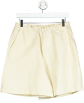 Toteme Cream stretch Linen Shorts FR38 UK 10