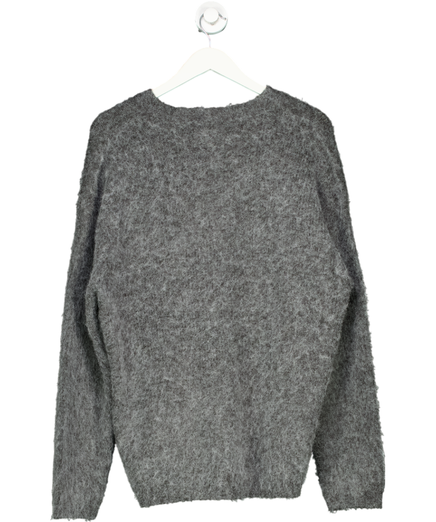 Jackpot Grey Wool Blend V Neck Sweater No Size