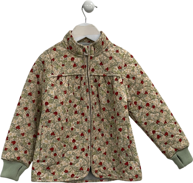 Wheat Green Thermo Quilted Jacket Thilde 4 Years