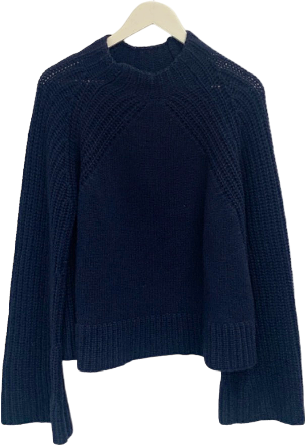 ME+EM Navy Chunky Knit Jumper M