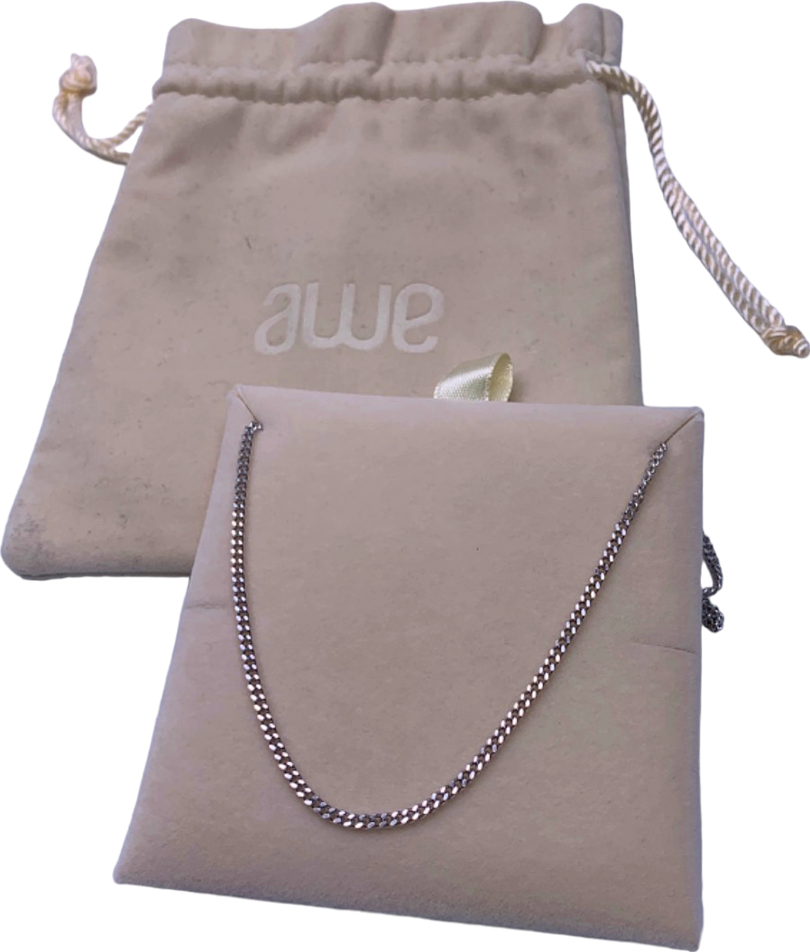 Awe Sterling Silver Cuban Chain Necklace One Size