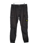 Stone Island Black Stretch Cotton Tela 'paracadute' Cargo Trousers W34