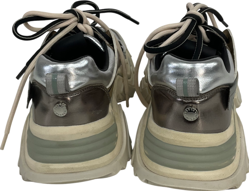 STEVE MADDEN Possession Trainers In Silver UK 6 EU 39 👠