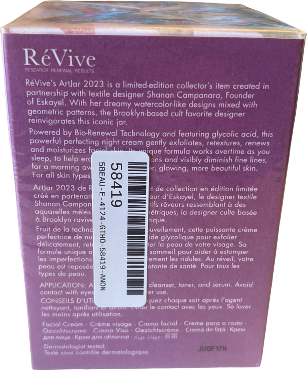 RéVive x Eskayel Moisturizing Renewal Cream Nightly Retexturizer 75ml