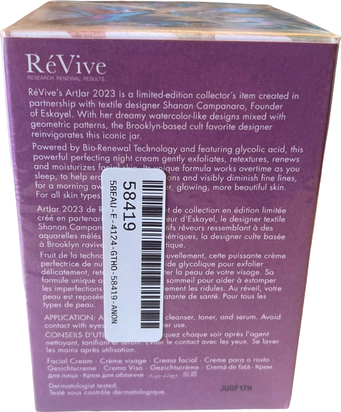 RéVive x Eskayel Moisturizing Renewal Cream Nightly Retexturizer 75ml
