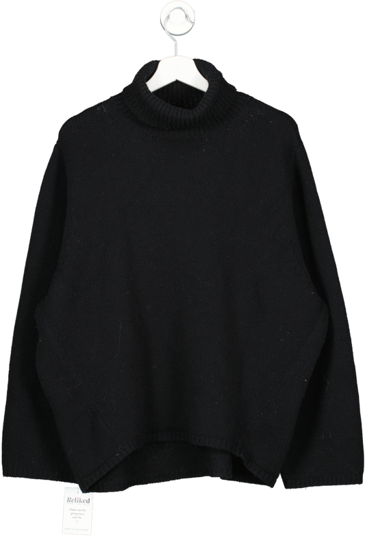 Totême Black Wool Cashmere Roll Neck Jumper UK S