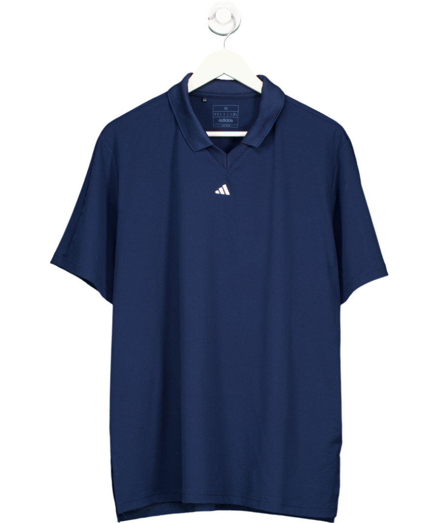 adidas Blue Pique Golf Polo Shirt UK M